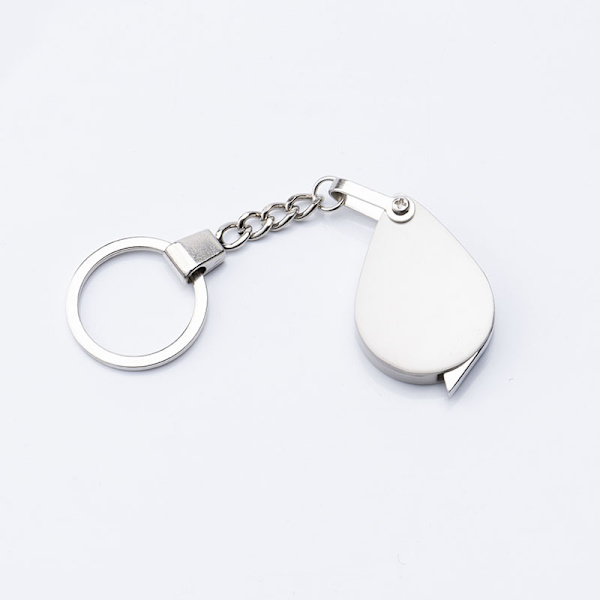 1 stk. nøkkelring forstørrelsesglass 5x lommeforstørrelsesglass liten sammenleggbar H
