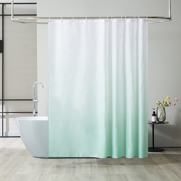 Lysegrønn 180 * 200cm dusjforheng med antimugggradient f