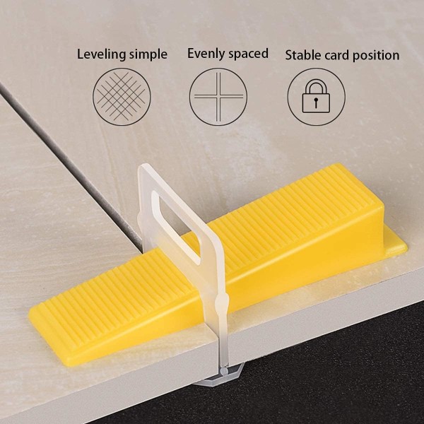 Förpackning med 100 st Nivåutjämningssystem för Kakelläggning Hjälp Dragremsor 3mm
