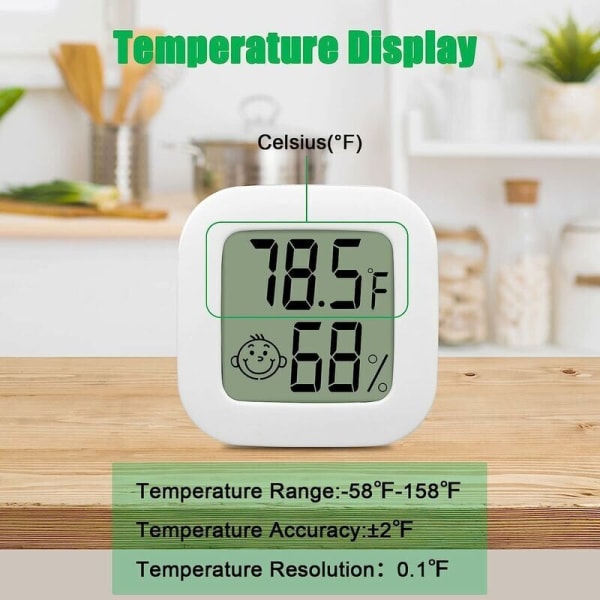 5 st Mini Portabel LCD Termometer Hygrometer Inomhustemperatur