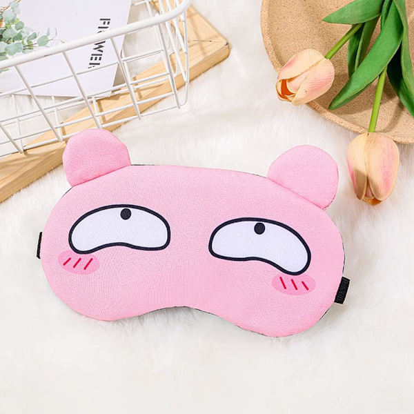 1 st söt sovmask mjuk fluffig ögonbindel