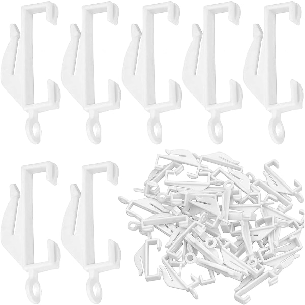 50 Pack Curtain Glider Hooks with Sturdy Grip | Curtain Gliders f