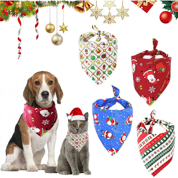 4 st julhundbandana, julhundbandanas, jultr