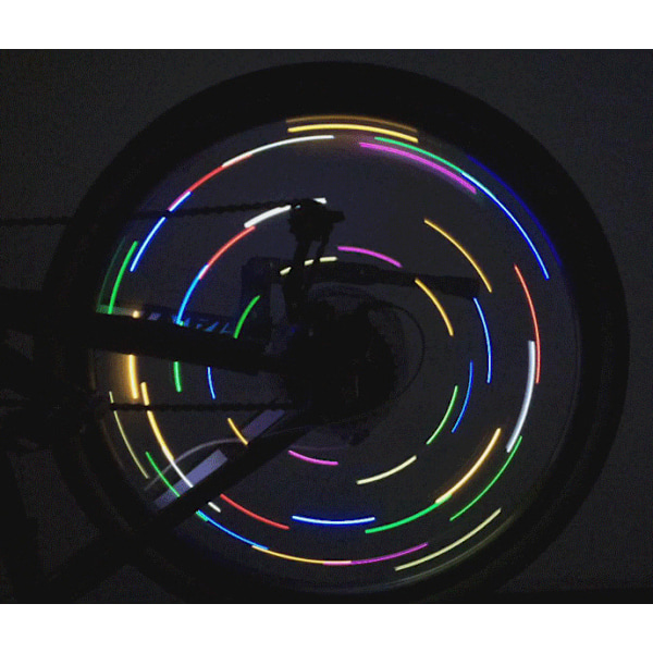 LED-cykelhjulsljus, färgglada för ljusstyrka och synlighet