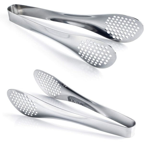Set med 2 matpincetter i rostfritt stål 9\" Buffet Flip Flops Silver