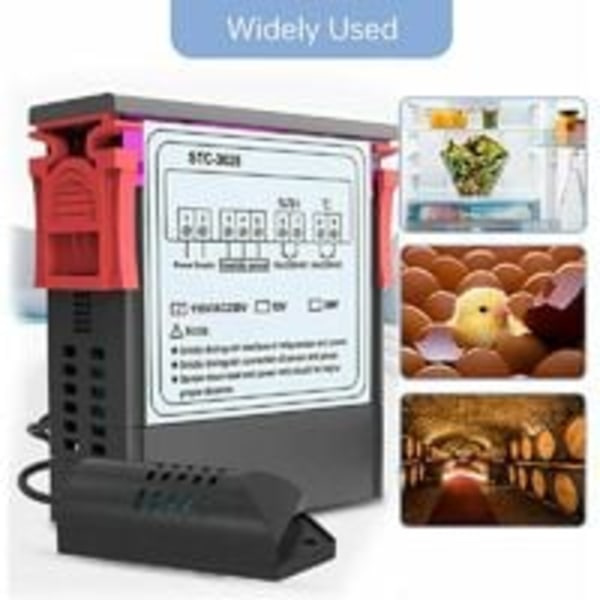 STC-3028 Digital temperatur- och fuktighetsregulator 110-220V Humidif