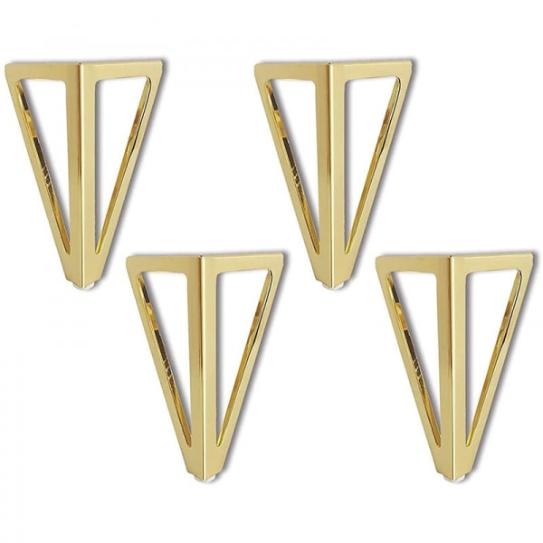 4x Triangulära Metallbordsben 15cm Moderna Stil Möbler Ben f