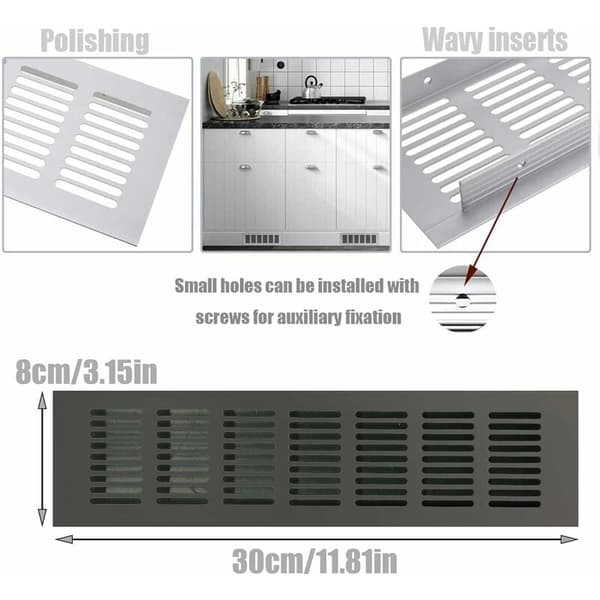 80*300mm Rektangulärt Ventilationsgaller, Rektangulär Ventilation