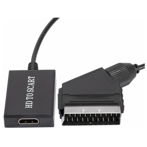 HDMI til SCART konverter HD 1080p lyd- og videoadapter til HDMI til