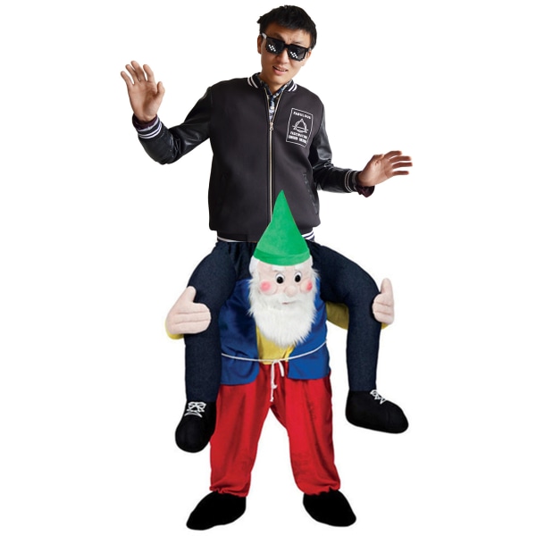 Vit skägg stil, jul djur bär byxor, vuxen tomte C