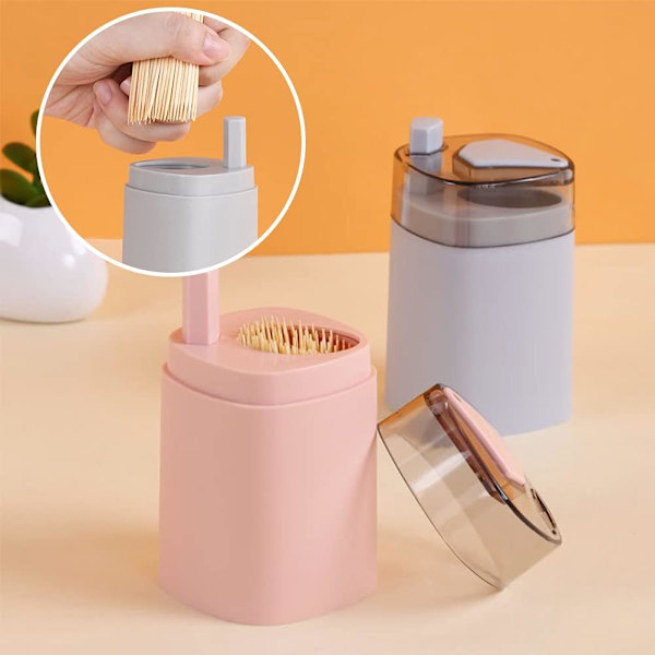 3PCS Tandpetarehållare, Automatisk Tandpetarehållare Dispenser, Toot
