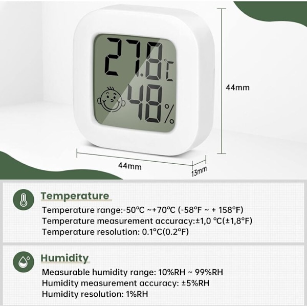 4-pack inomhus termometer mini termometer hygrometer hög precision