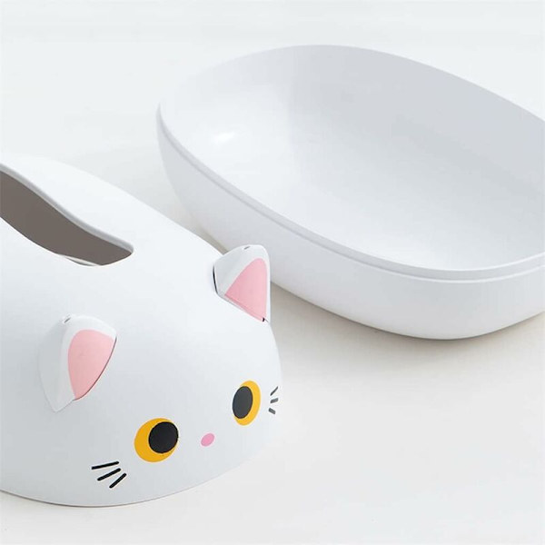 Kawaii katte-formet tørkepapirboks kjøkken serviett oppbevaringsboks toalettpapirbeholder