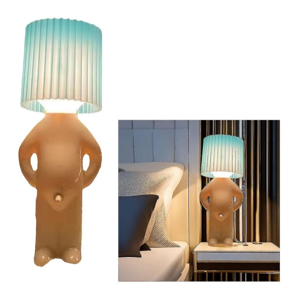 Blue, table lamp for shy men, creative table lamp for naughty boy