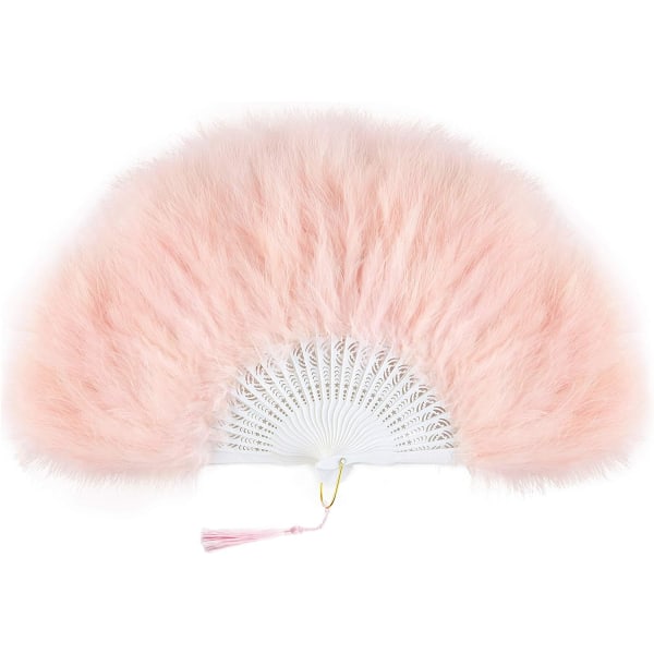 Fjer Fan Hånd Fan til Kvinder Fjer Foldbar Fan Fan Fjer Fl