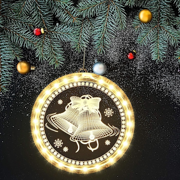 Jul dekorativa fönsterljus, bakgrundsbelysning för inomhus