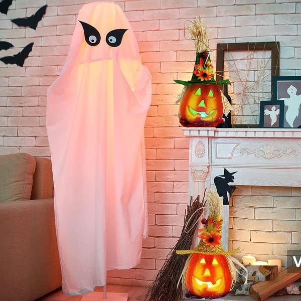 2 stk. Halloween skum græskar lanterne Jack græskar blinkende lan