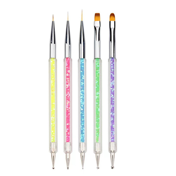 5 stk. neglekunst pensler sæt UV gel negle pensler neglekunst manicure