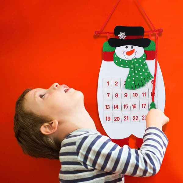 Julkalender för barn nedräkning tomte återanvändbar