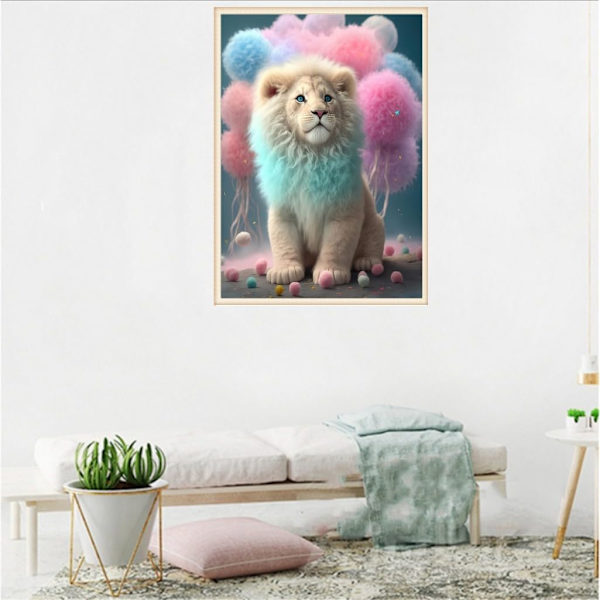 Lion/30x40 cm 5D Diamond Art Maleri Kits til Voksne Børn, DIY D