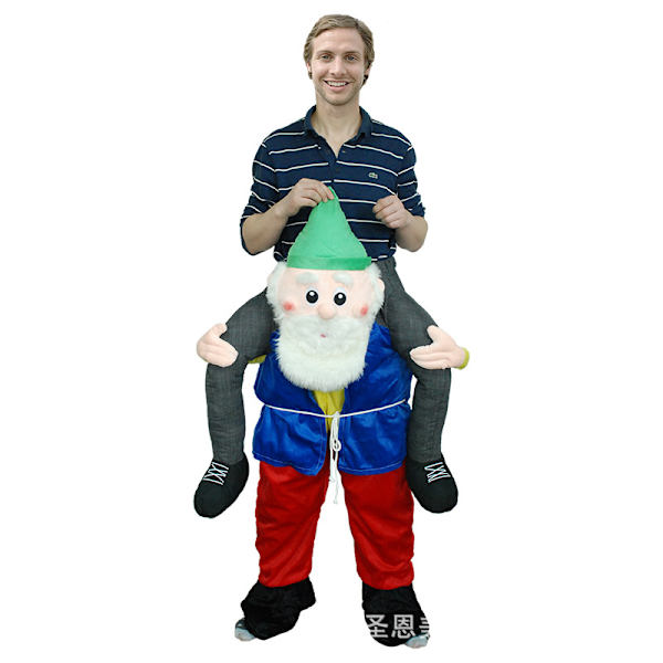 Vit skägg stil, jul djur bär byxor, vuxen tomte C