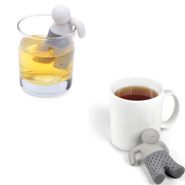 1PC Mr.Tea – figurformet tebrygger, matkvalitet silikon te sil