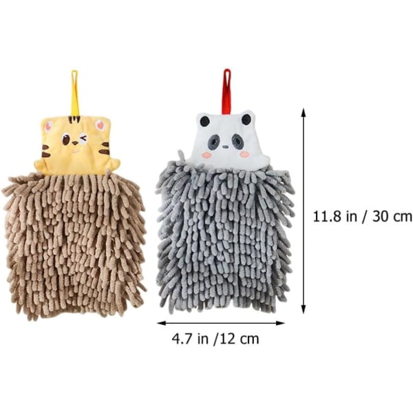 2 stk Håndkle Håndkle Chenille Håndkle Søt Dyr Panda