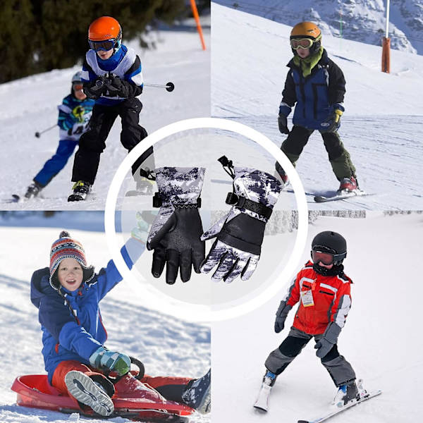 Barnens skidhandskar varma snöhandskar snowboardvantar barn Wi