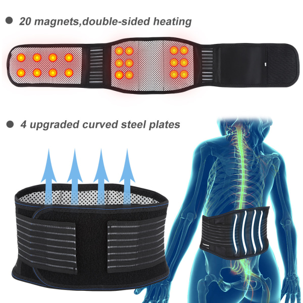 20 magnetiske sten til taljebeskyttelse, vinter abdominal varme,