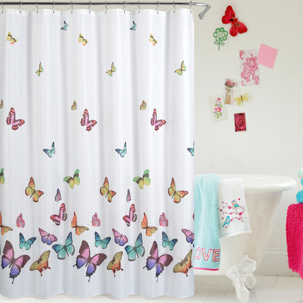 Dusjforheng med krok Polyester Muggfri Luktfri 180x18