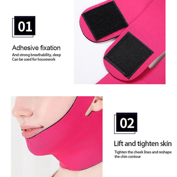 Sova för att förbättra tät hud Mask Double Chin Bandage Nudlar