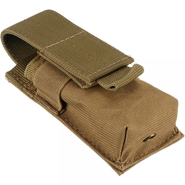 Khaki (Brun), 14X5.5X4CM Generisk Vandafvisende Nylon Lommelygte Batteri