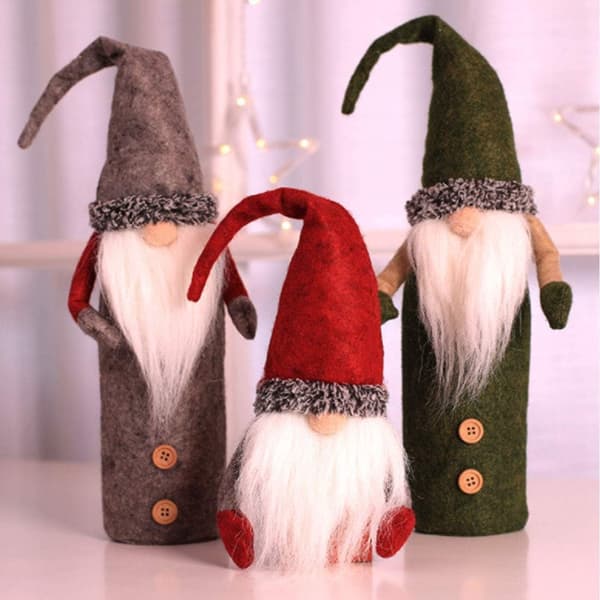 Julevinflaskedeksel, 3 stk GNOME Håndlaget Julevin B