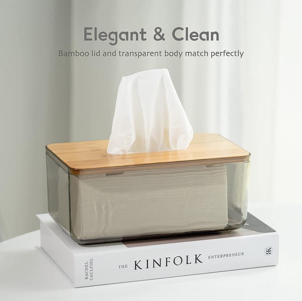 Minimalistisk servettlådehållare, modern transparent rektangulär