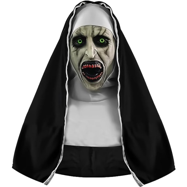 Halloween Mask Full Head Skull Mask, Realistisk Läskig Mask med Mo