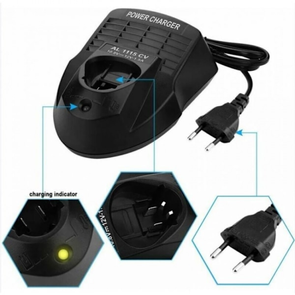 Oplader til Bosch 10.8V-12V AL1115CV Hurtigoplader (EU-stik)