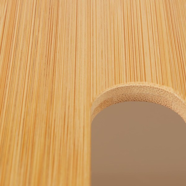 Eine weiße quadratische Tischplatte mit einer einfachen Holzabdec