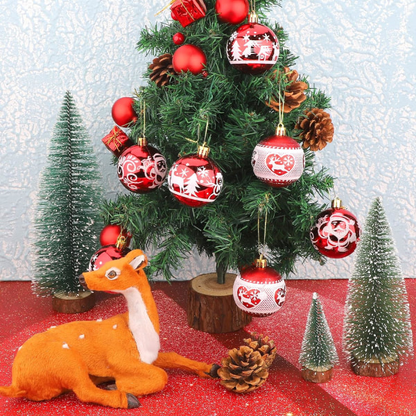 Couleur or 9 pièces boules de Noël, 60mm décorations de boule de Noël incassables