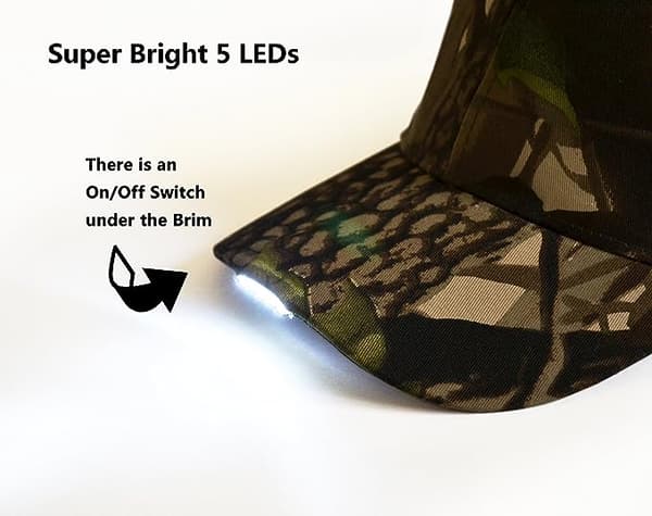 Håndfri LED Baseball Cap Lys Glow Bright Dame Menn Sport Hat