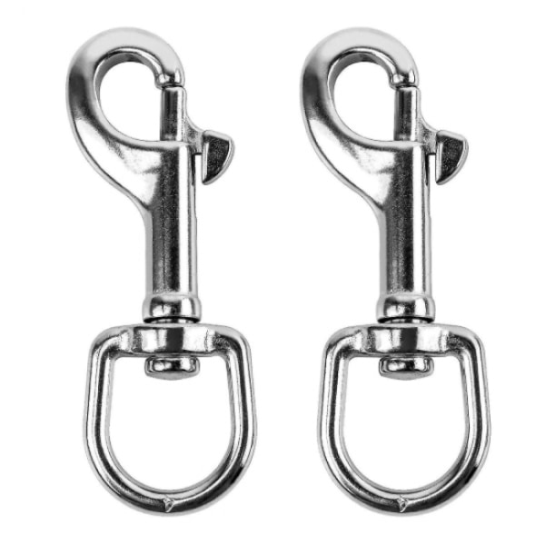3pc-1/2 Swivel Loop Snap Hooks 2 Piece 316 Rostfritt Stål Singel