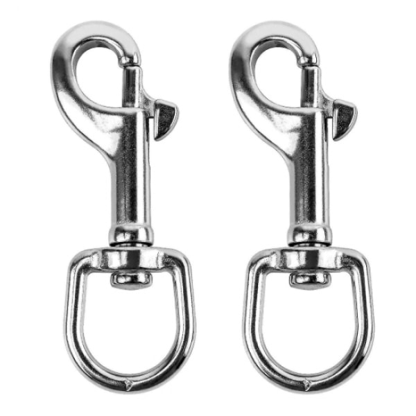 3pc-1/2 Swivel Loop Snap Hooks 2 Piece 316 Stainless Steel Single