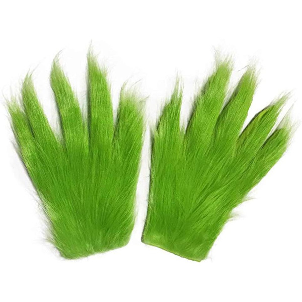 Mask med tomteluva Julmask och handskar Kostymrekvisita Läskig