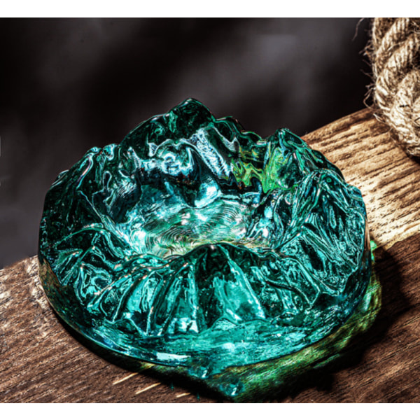 Läpinäkyvä Green Crystal Glass -tuhkakuppi Toimistohotelli High Beauty