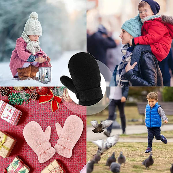 Talven vauvan lapaset fleece-vuori taapero pojat lämmin ja pehmeä hansikas