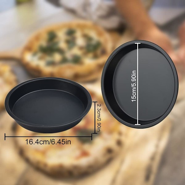 4 st Kolstål Form Non-Stick Tårtpanna Pajfat Entremet