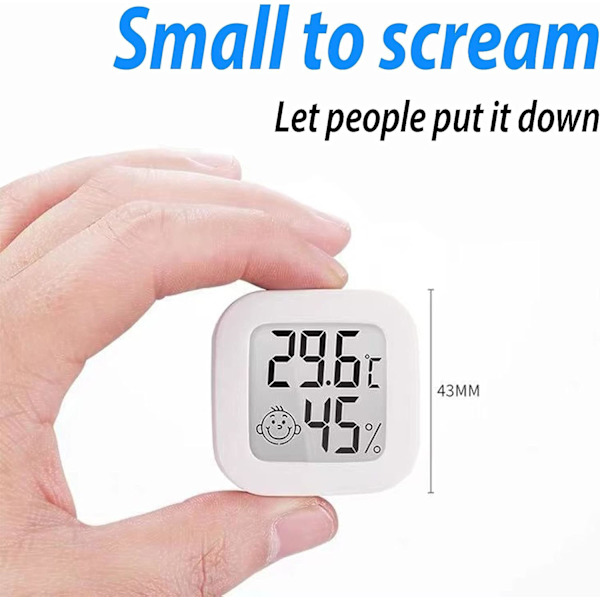 2-pack inomhus hygrometer termometer, mini digital hygrometer med hög noggrannhet
