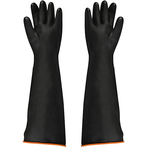 Kemikaliebestandige latexhandsker i gummi, syre-/alkalibestandige/I