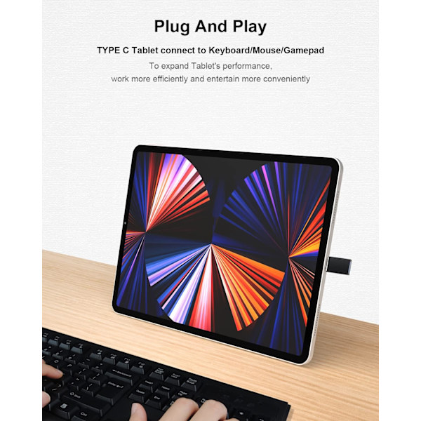 4 stk. USB C til USB-adapter, Type C til USB 3.0-adapter USBC-side-