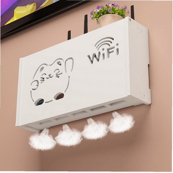 1 st Wifi-router förvaringslådor Wifi-kabelanslutning Väggförvaring