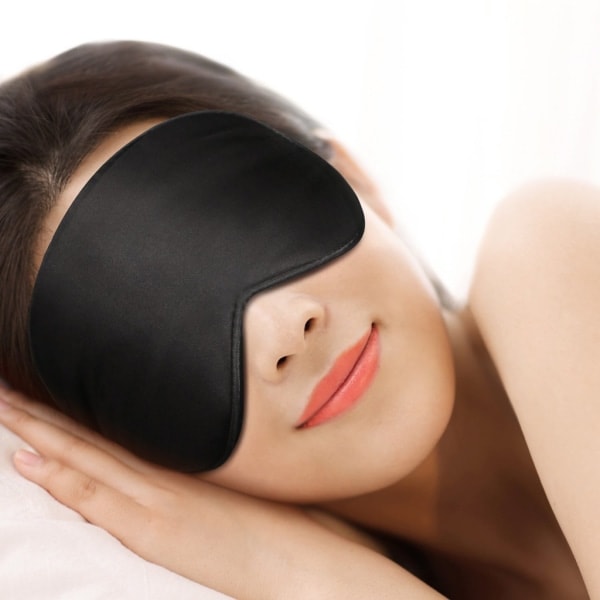 Søvnmaske 100% silke Sort